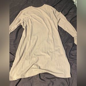 Cream color,  sexy long sleeve dress, size 2X, open in the chest area